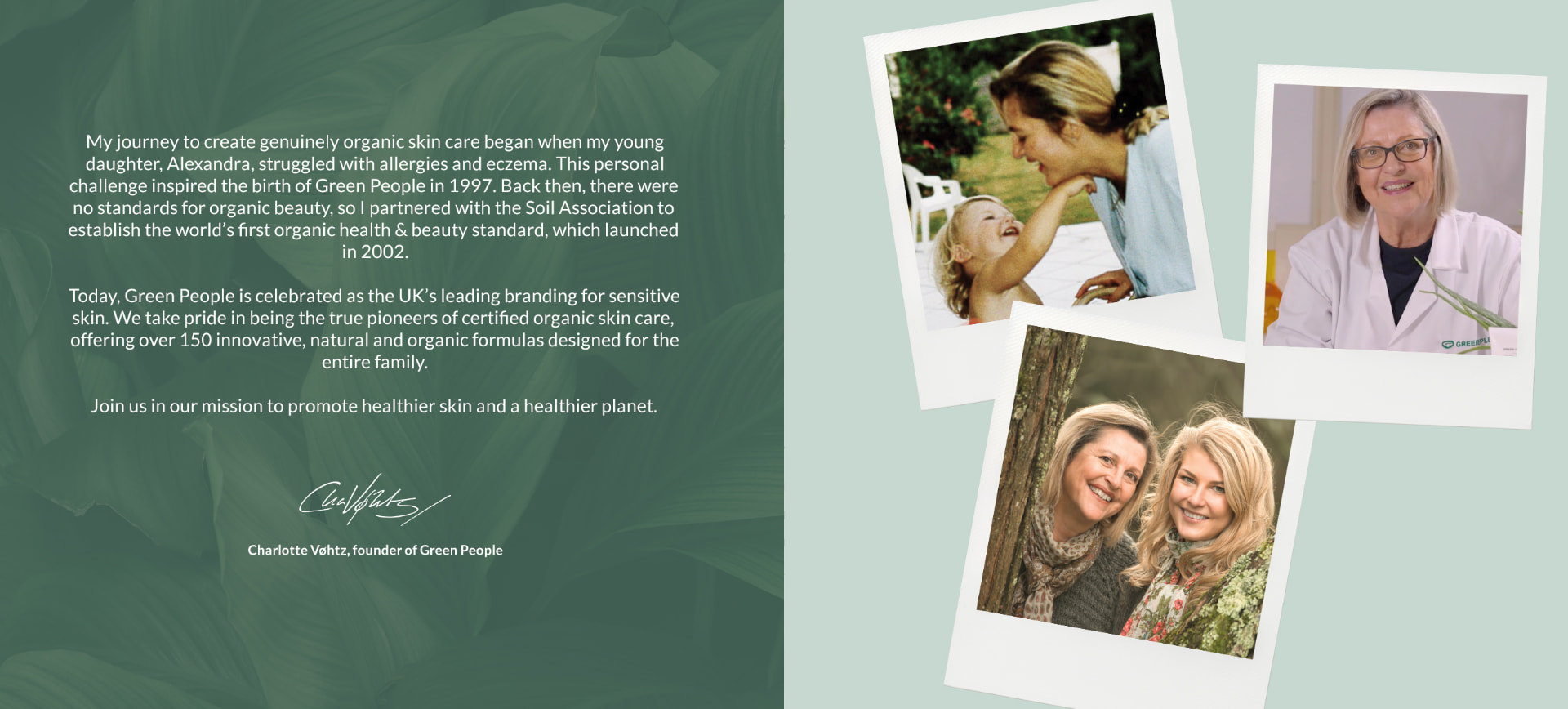 Our story — Charlotte Vøhtz, founder of Green People